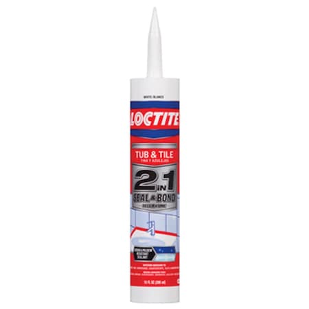 Totalturf 1936464 Loctite 2 In 1, 10 oz. White, Tub N Tile Caulk TO2500350